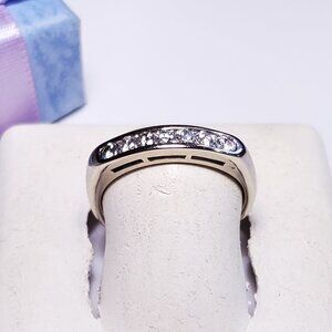Vintage 1960's .49ctw Natural Diamond SI3 I Channel 14Kt W/Gold Band Ring #21072